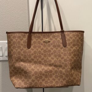 Coach City Tote Bag  - Brown and Tan

In Signature Canvas